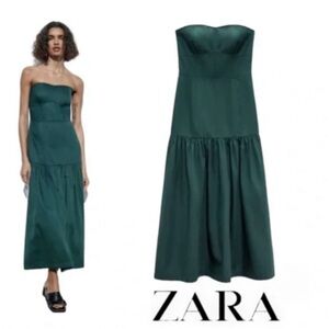 Zara Green Midi Dress